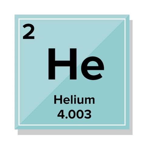 Elemento De Hélio O Conceito De Química Tabela Periódica Do Elemento