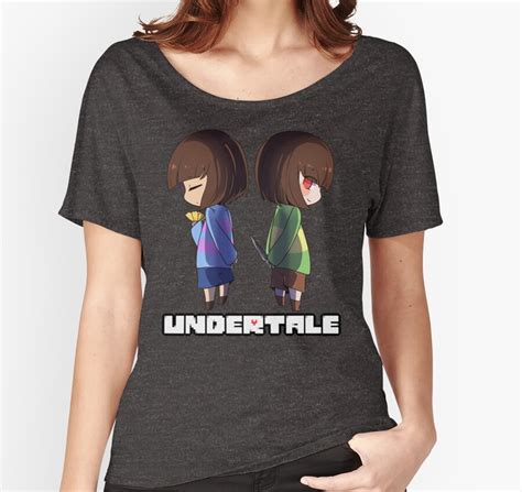 Undertale Chara And Frisk Womens Relaxed Fit T Shirts By