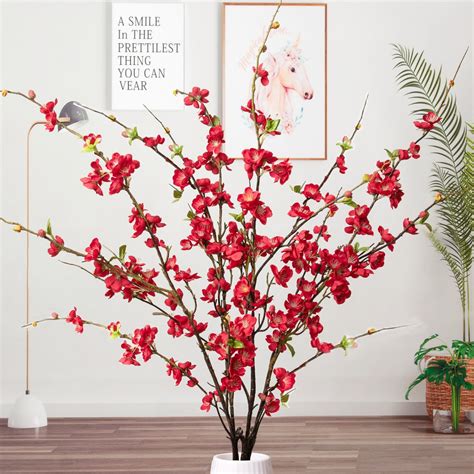 Artificial Cherry Blossom Flowers Boutique Long Stem Branches Etsy