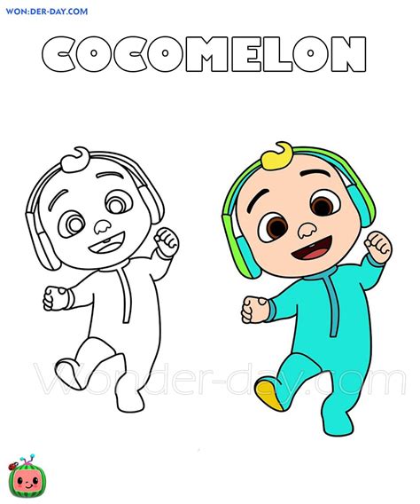 Dibujos Para Colorear Cocomelon Imprimir Para Niños