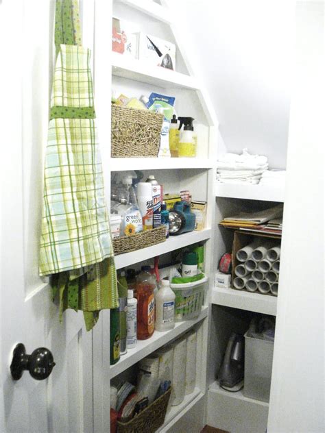 That's why this list of closet organization ideas is essentials for. Under the stairs closet | Utility storage closet, Closet ...