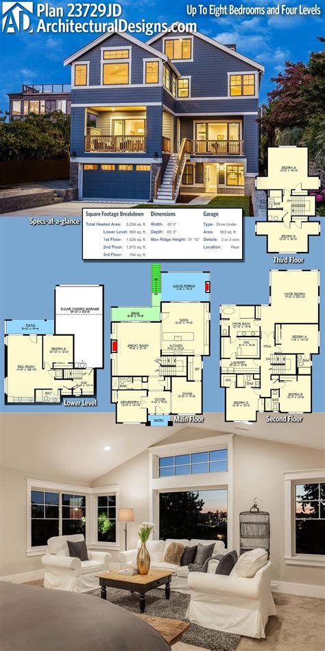 On the first floor there's a large room separated with stairs. 8 Bedroom House Floor Plans 2020 in 2020 | Architectural ...