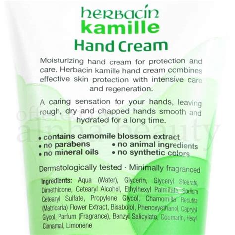 Herbacin Wuta Kamille Glycerine Hand Cream 100ml 3 3 Fl Oz