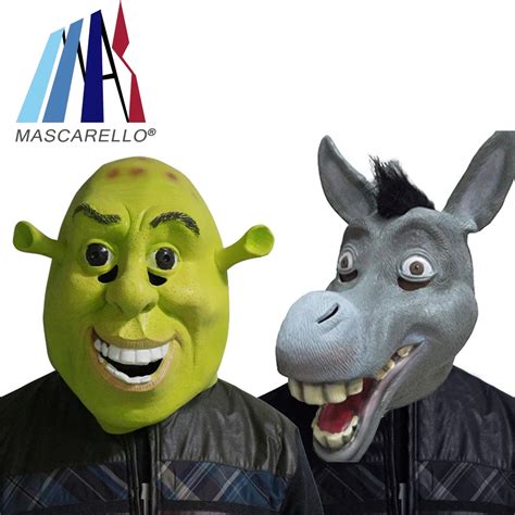High Quality Shrek Mask Halloween Movie Party Donkey Mask Halloween