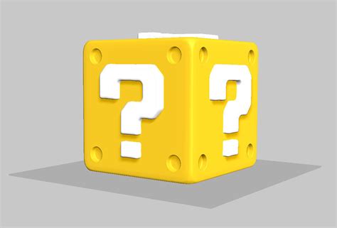 Super Mario Mystery Block Free 3d Model 3d Printable Cgtrader