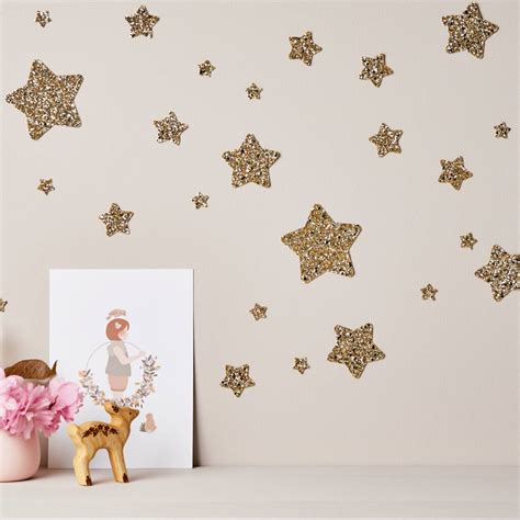 Chunky Glitter Star Wall Stickers By Little Cloud