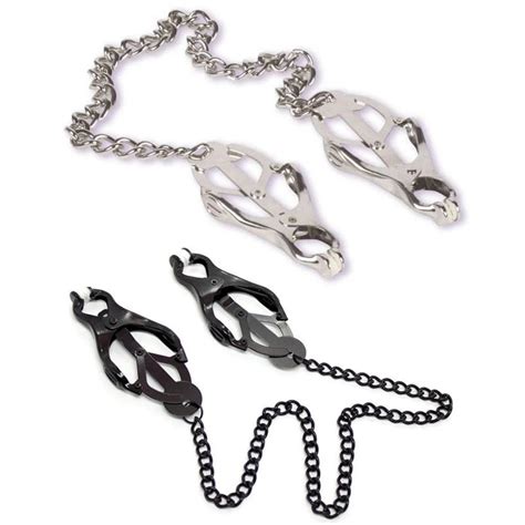 Sex Fetish Wicked Japanese Clover Nipple Clamps With Metal Chains