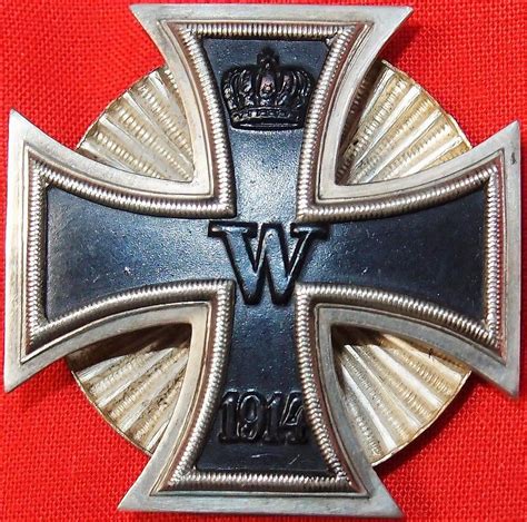 Ww1 German Iron Cross 1st Class Badge Award Medal Jb Military Antiques