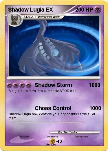 It does 1000 damage and has 300 hp. Pokémon Shadow Lugia EX 50 50 - Shadow Storm 1000 - My Pokemon Card