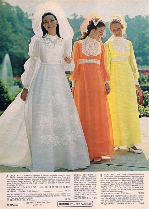 Penneys Catalog 1972 Vintage Bridal Fashion Wedding Gowns Vintage