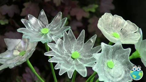 Fused Recycled Glass Flowers Youtube