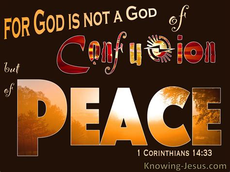 What Does 1 Corinthians 1433 Mean
