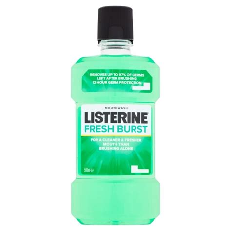 buy listerine mouthwash freshburst 500ml chemist direct