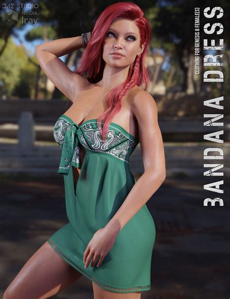DForce Bandana Dress For Genesis 8 Females 3D Figure Assets Lilflame