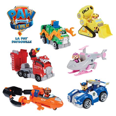 Paw Patrol Pat Patrouille Vehicule Figurine Amovible Chase Moto Pups