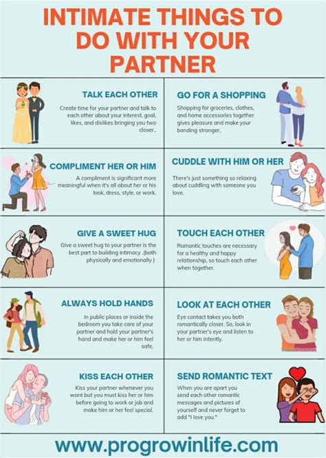 Wonderful And Intimate Things To Do With Your Partner For A Happy Relationship Progrowinlife