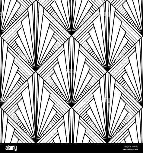 Art Deco Pattern Black And White Stock Photos And Images Alamy