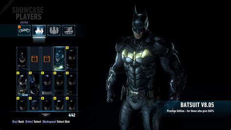 Prestige Suit At Start Of Game At Batman Arkham Knight Nexus Mods