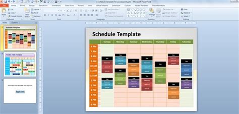 Free Editable Schedule Template For Powerpoint