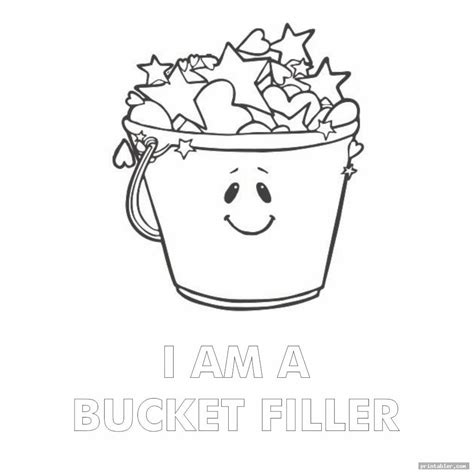 Bucket Filler Coloring Page 5 Best Images Of Bucket Book Printables