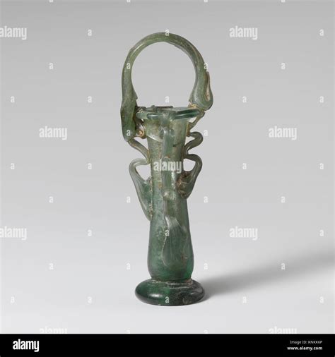 Glass Cosmetic Flask Kohl Tube Period Late Imperial Date 4th Century A D Culture Roman