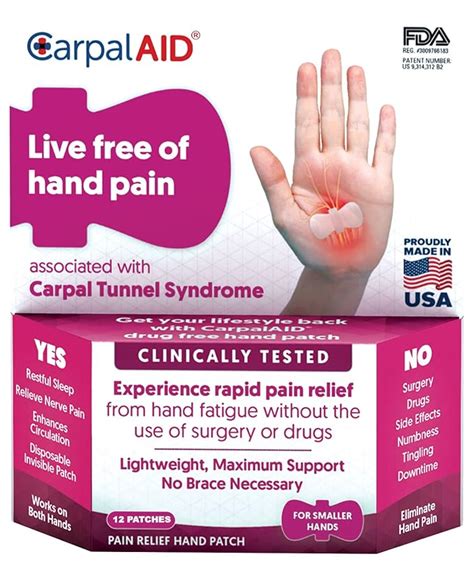 12 Pack Small Pink Carpal Aid Carpal Tunnel Syndrome Pain Relief