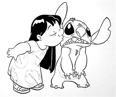 Dibujos De Stitch Diciendo Hola Para Colorear Para Colorear Pintar E