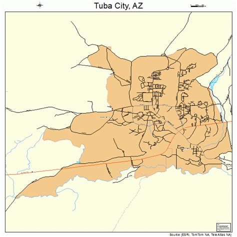 Tuba City Arizona Street Map 0476010