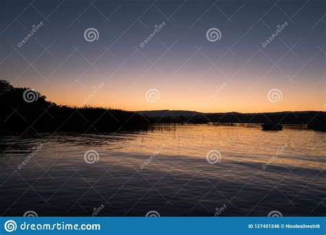 Stunning View Of The Unique Murtensee During Sunset In Switzerland