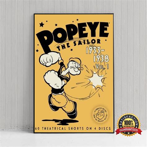 Popeye Movie Poster Funny Popeye Cartoon Movie Prints Popeye Film Classic Poster Cartoon