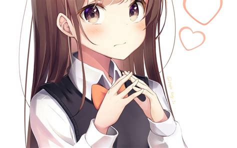 32 brown haired anime characters you absolutely must see. Download 1920x1200 Anime Girl, Moe, Brown Hair, Cute ...