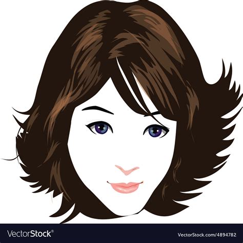 Beautiful Face 2 Royalty Free Vector Image Vectorstock