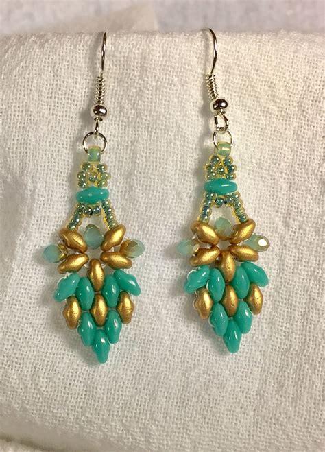 Superduo Earrings Beaded Jewelry Earrings Earring Trends Beaded