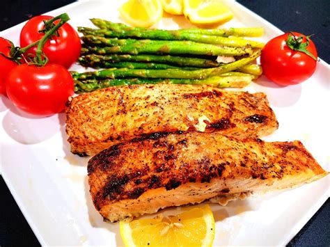 Broiled Salmon With Roasted Asparagus Simple Tasty Eating