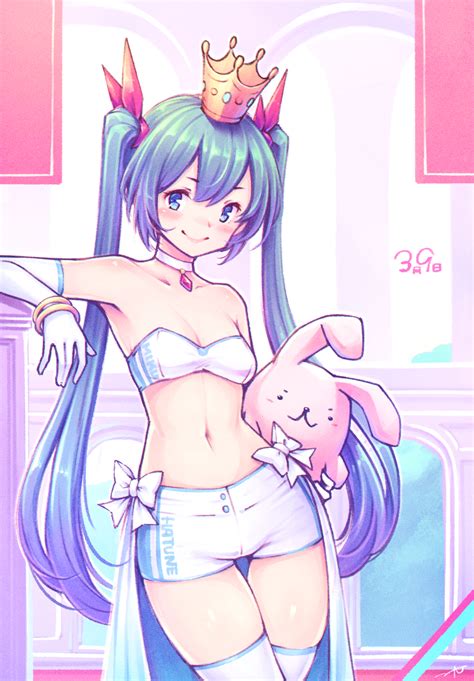 Gogatsu No Renkyuu Hatsune Miku Vocaloid Highres Girl Bare