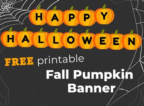 Free Printable Pumpkin Banner Decor A Z Mrs Merry