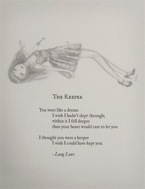 I Wish I Could Have Kept You Poem By Lang Leav
