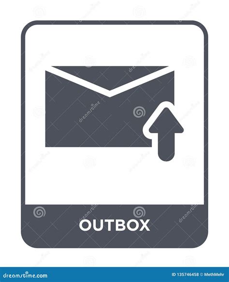Outbox Icon In Trendy Design Style Outbox Icon Isolated On White
