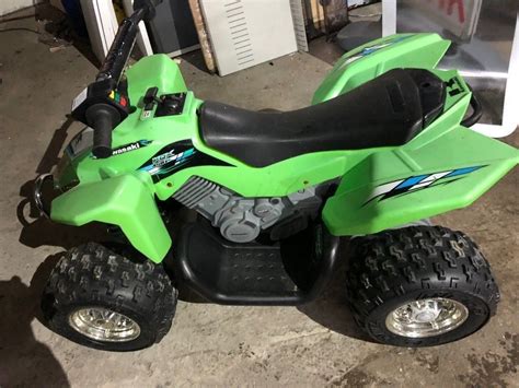 Kids Electric Quad Bike Kawasaki 12v Kqx 450r In Paisley