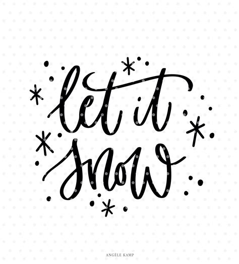 Let It Snow Christmas Svg Cutfile Etsy Uk