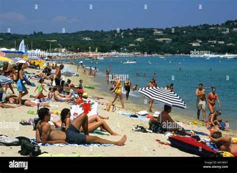 Plage De Pampelonne C Te D Azur Saint Tropez France Beach Mediterranean Stock Photo Alamy