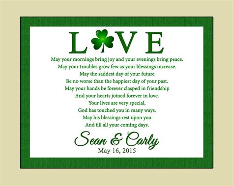 Personalized Irish Wedding Plaque Etsy