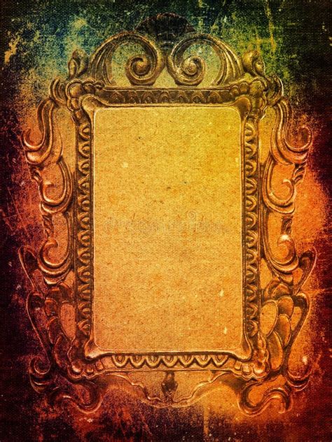 Grunge Background With Ancient Frame Stock Image Image Of Symbol
