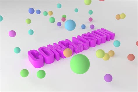 Conclusion Business Conceptual Colorful 3d Rendered Words Typography