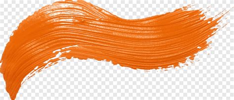 Orange Paint Brush Stroke Brush Watercolor Painting Bonbones Orange
