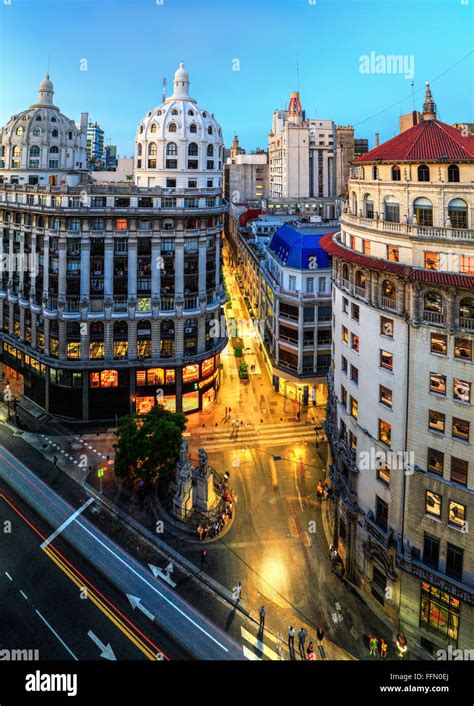 Aerial View Of Florida Pedestrian Street Buenos Aires Argentina