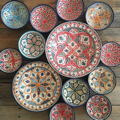 Moroccan Plates Moroccan Dining Room Moroccan Plates Moroccan Pottery