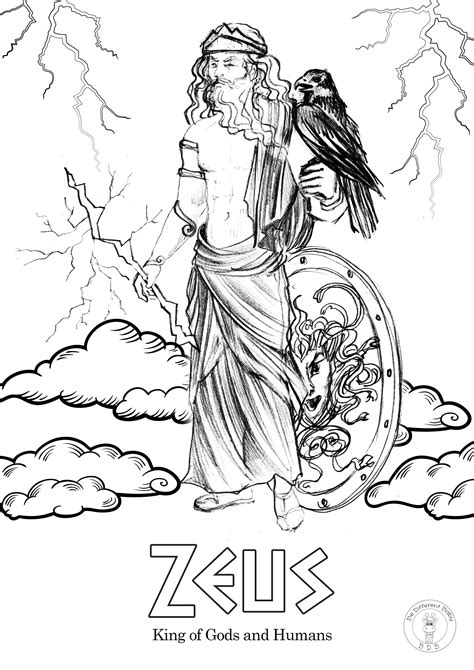 Printable Greek Gods And Goddesses Coloring Pages