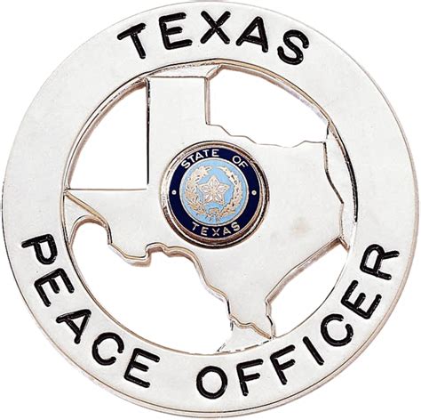 Circular Peace Officer Texas Badge