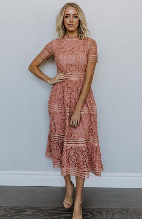 aria lace column dress in dusty rose in 2020 lace midi dress midi dress with sleeves column